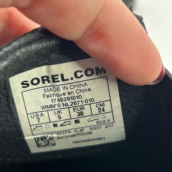 Sorel Women's Emelie Chelsea Black Leather Ankle Boots Size 7 Waterproof - Picture 13 of 13